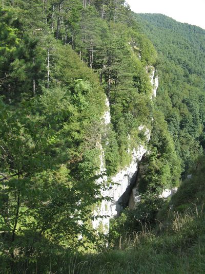 Lo strapiombo della Tecchia.