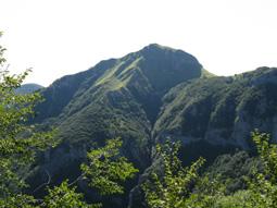 il monte in abito primaverile visto dal sentiero per il M. Forato