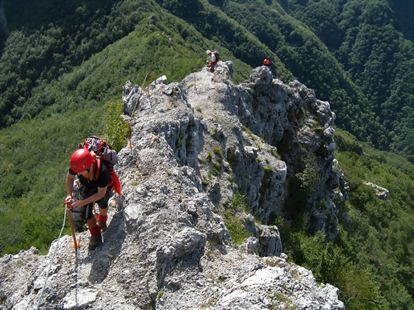 Un tratto della Ferrata Salvatori.